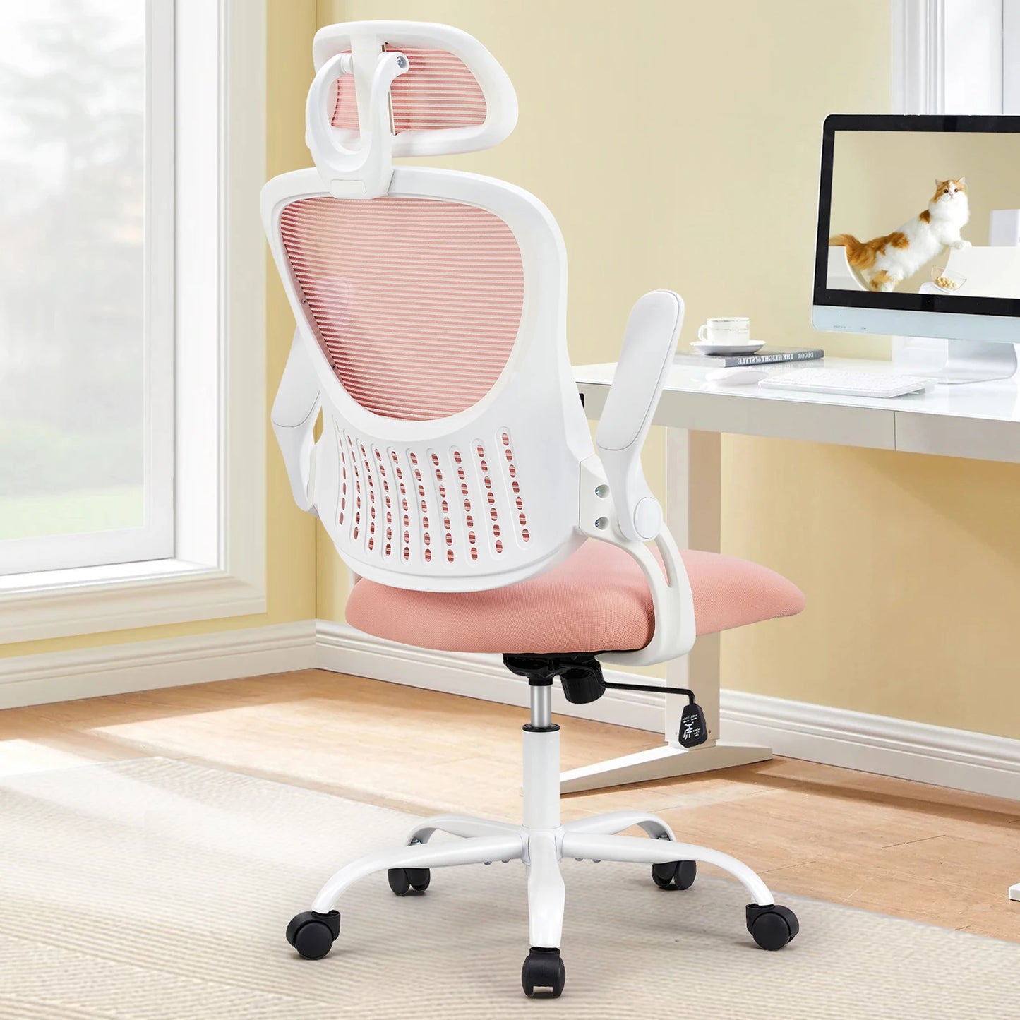 JHK Ergonomics Mesh Office Chair With Flip-Up Arms