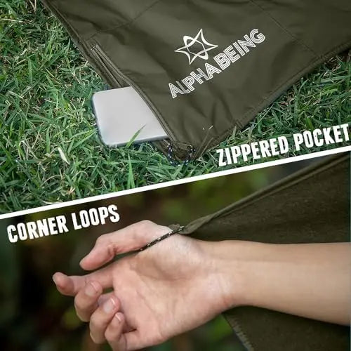 Heavy Duty Waterproof Outdoor Blanket With Merino Wool Lining