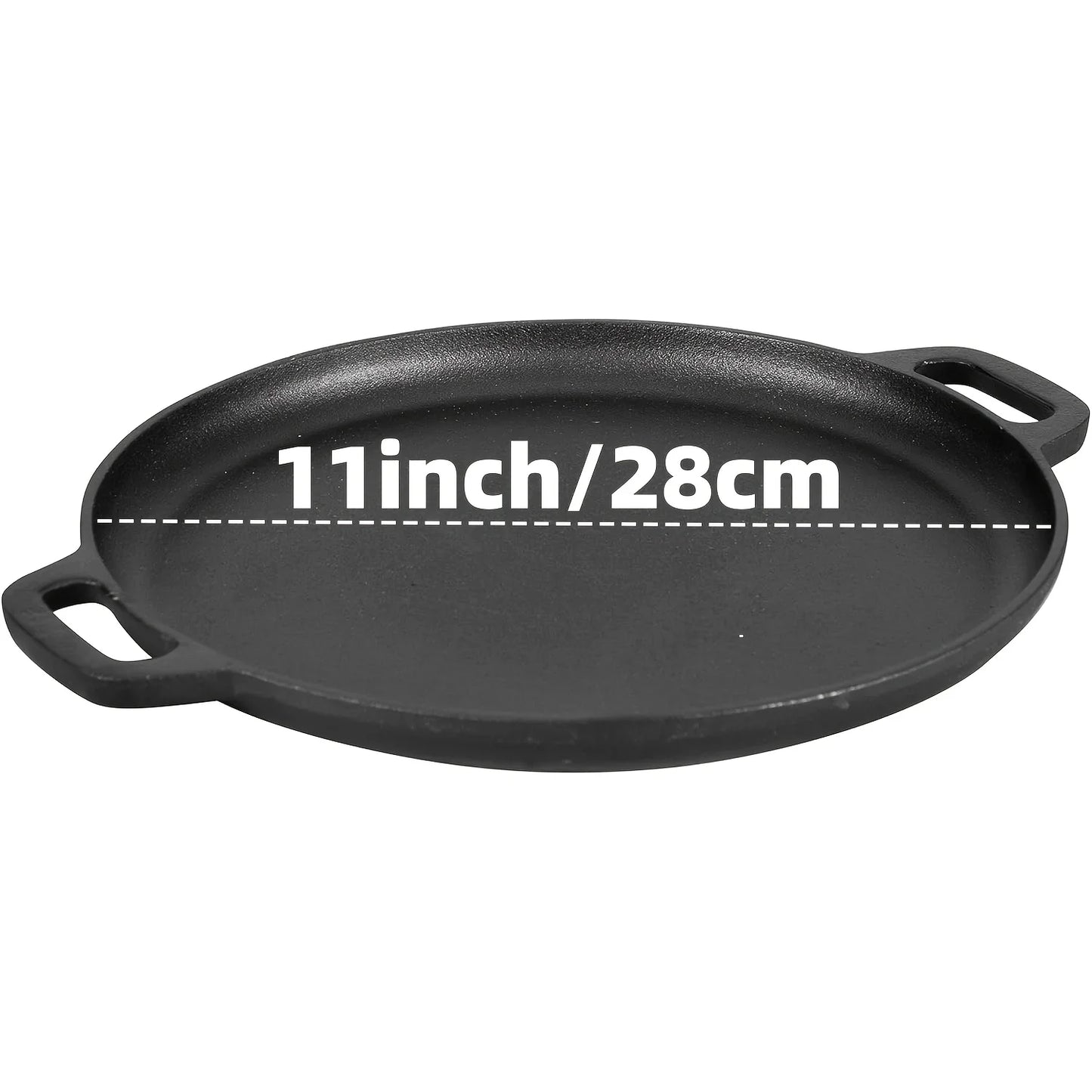 AEDG Heavy-Duty Cast Iron All-Purpose Skillet Set Nonstick OvenSafe Campfire-Ready