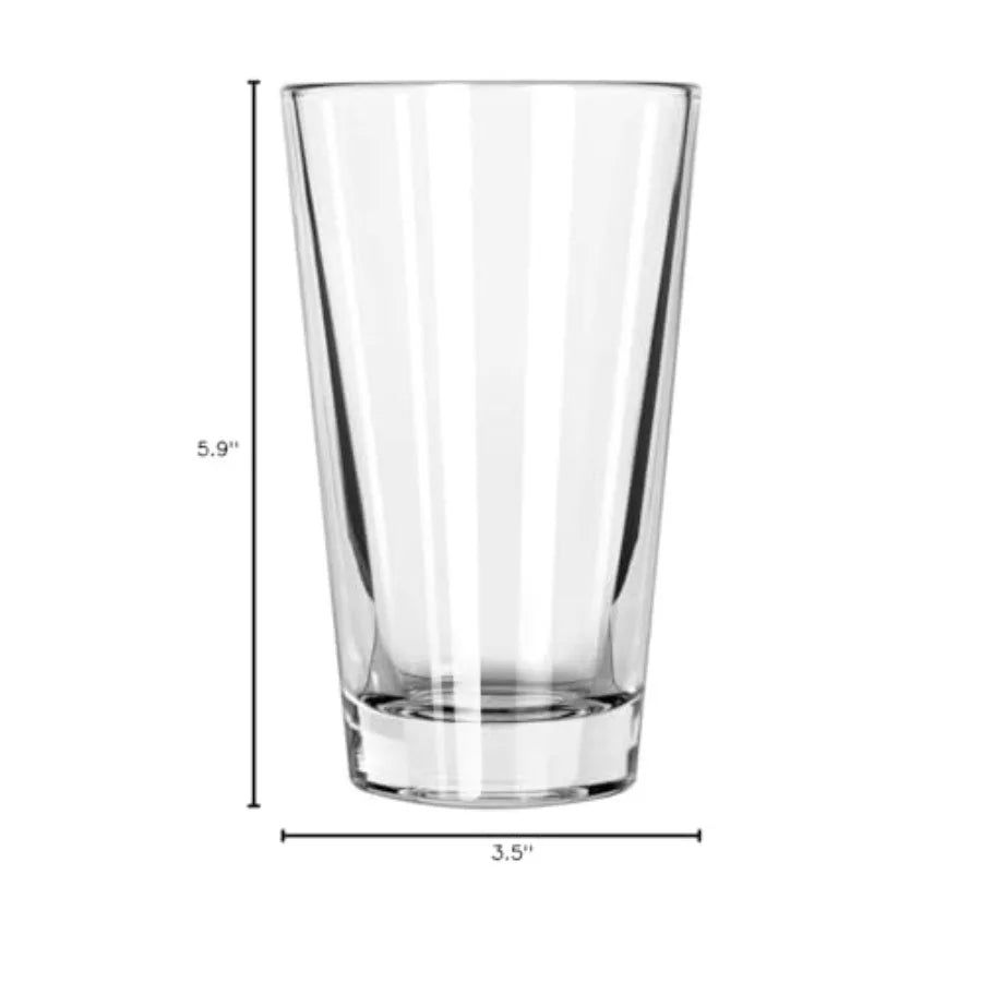 Durable Pint Glass With Reinforced DuraTuff Rim For Bars And Home Use Impact Resistant