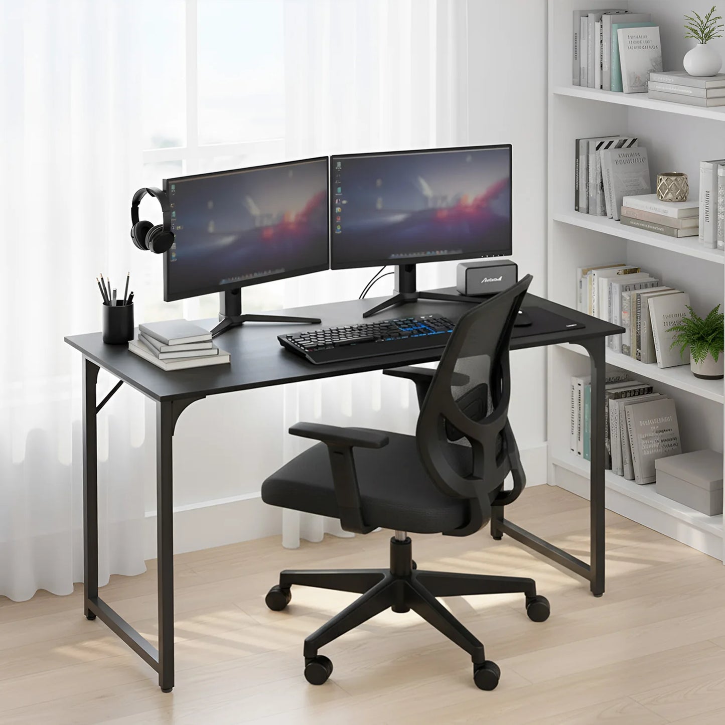 DOPINMING Ultramodern Computer Desk HomeOffice Study And Gaming System Workspace