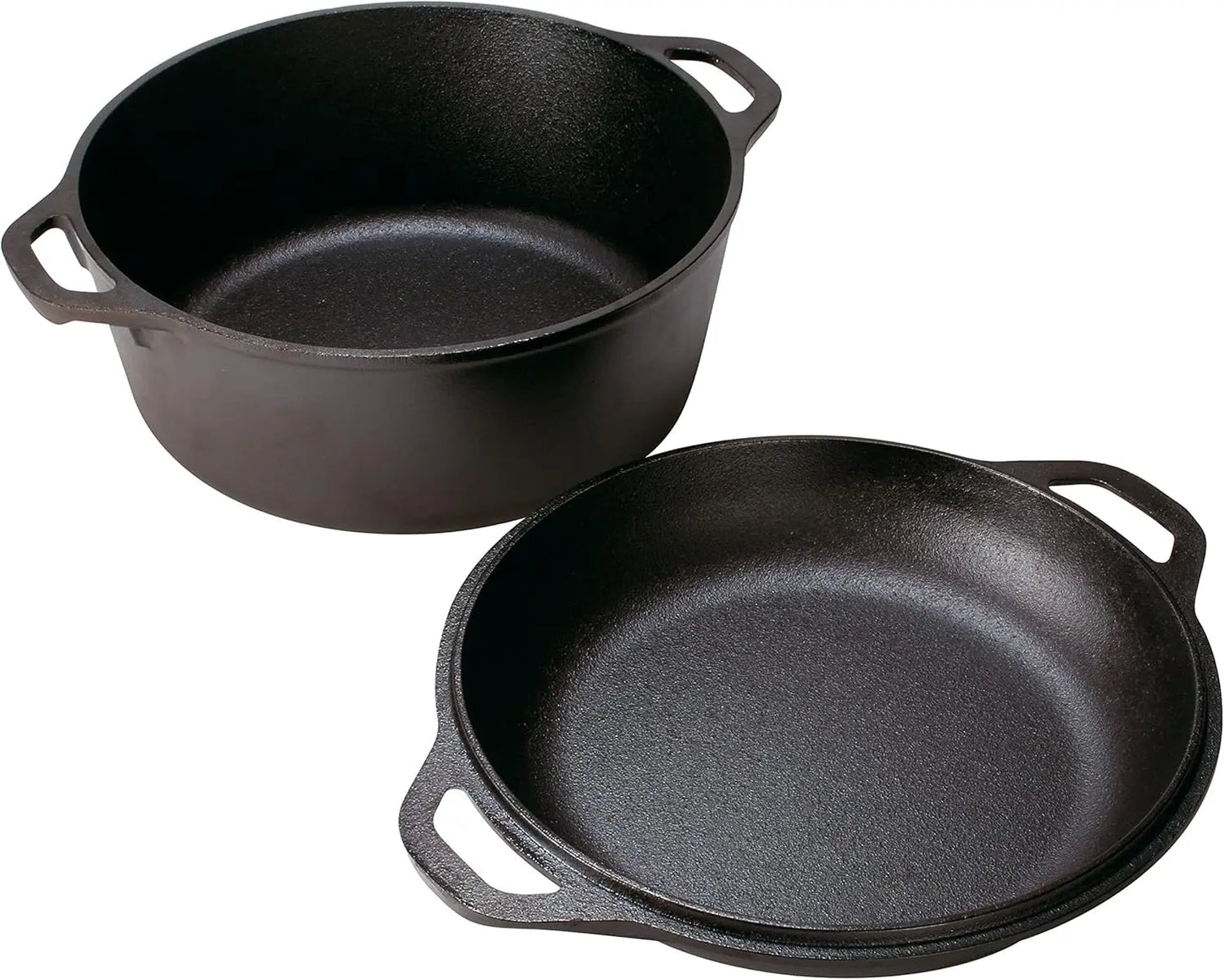 Preseasoned Cast Iron Dutch Oven With Skillet Lid