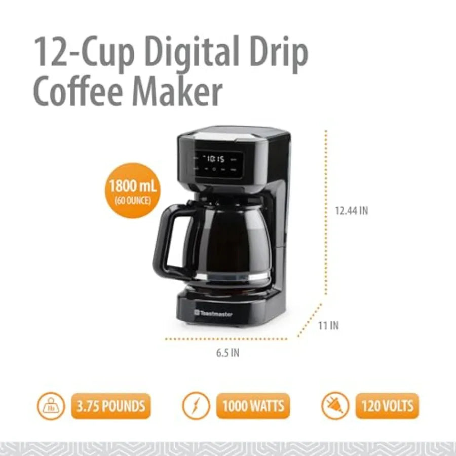 SHXI Smart Digital Touchscreen Programmable Drip Coffee Maker Autostart Scheduling
