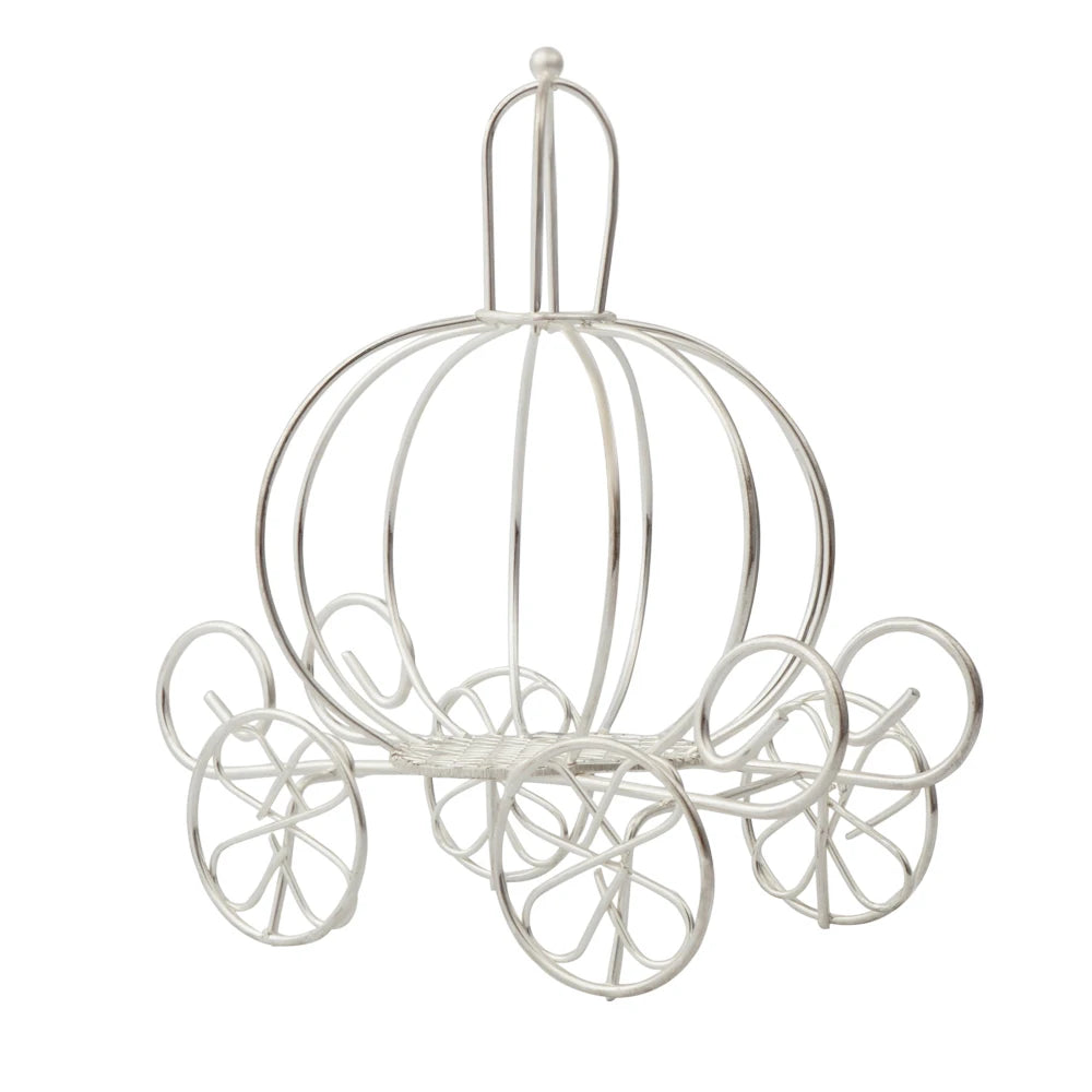 Metal Princess Carriage Cake Topper Set 12 Pieces for Birthday Party Centerpieces Durable Elegant Reusable