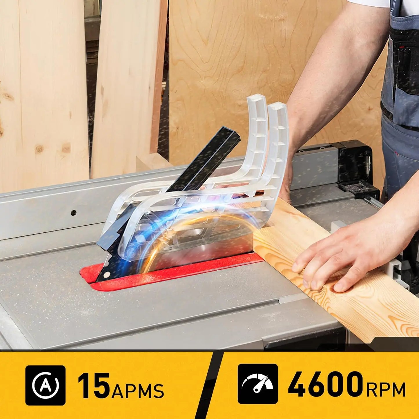 Marvtool Mini Benchtop Table Saw 36 Tooth Blade 4600 RPM 0 To 45 Degree Adjustable For Wood PVC Aluminum Metal