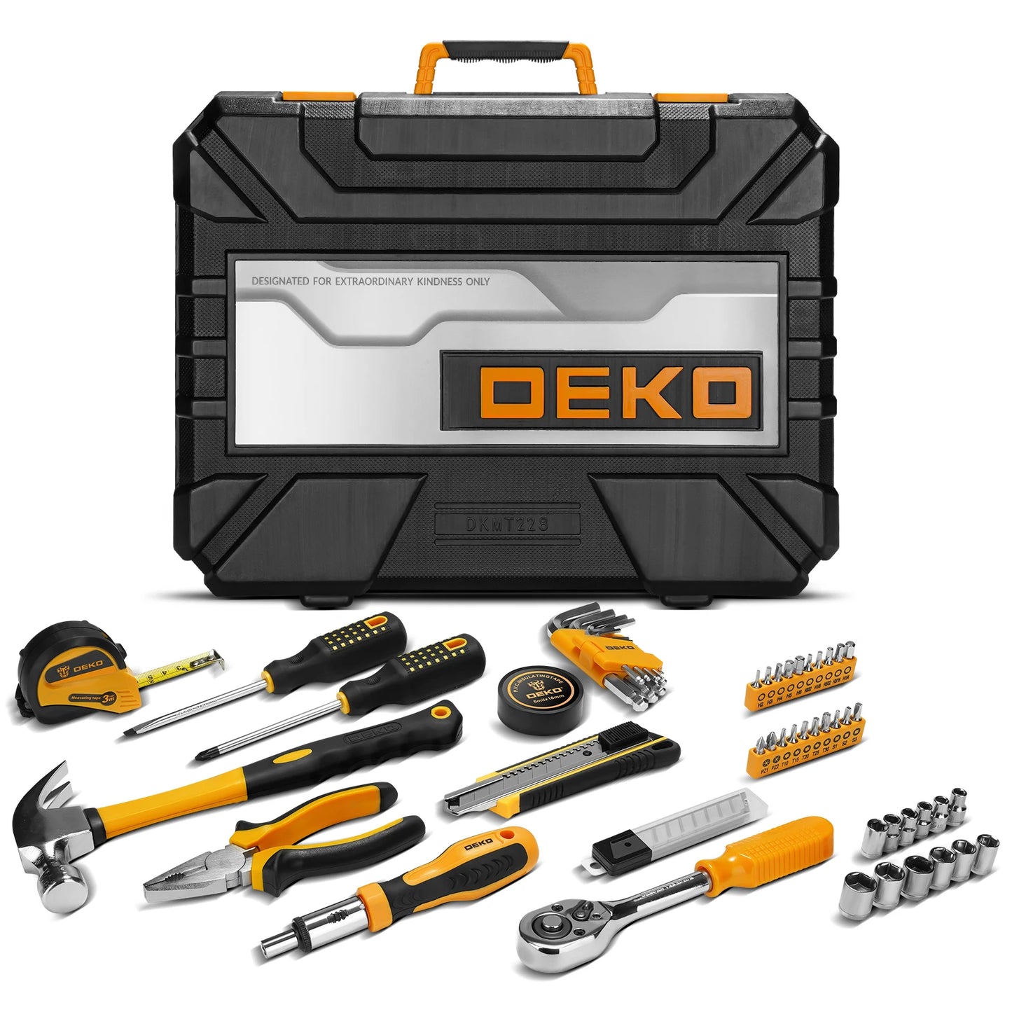 DEKODIY 228Pcs Socket Wrench Auto Repair Tool Set With Toolbox