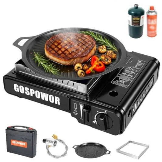 Portable Dual Fuel Camping Stove With Wind Shield And Rapid Auto Ignition