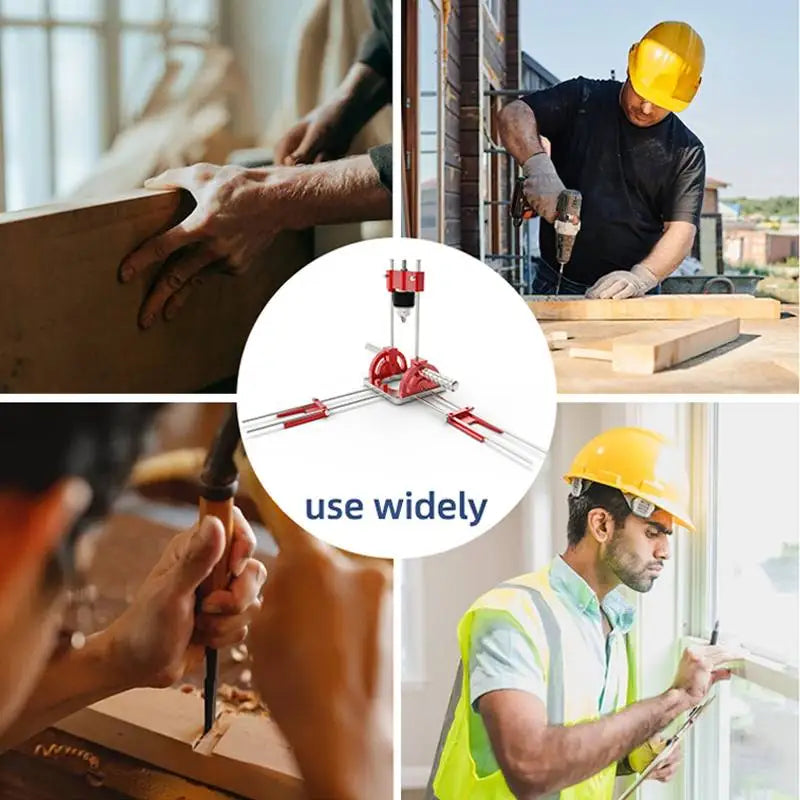NONEDIY Woodworking Multi-Angle Drill Guide With Adjustable Handles Precision Drilling