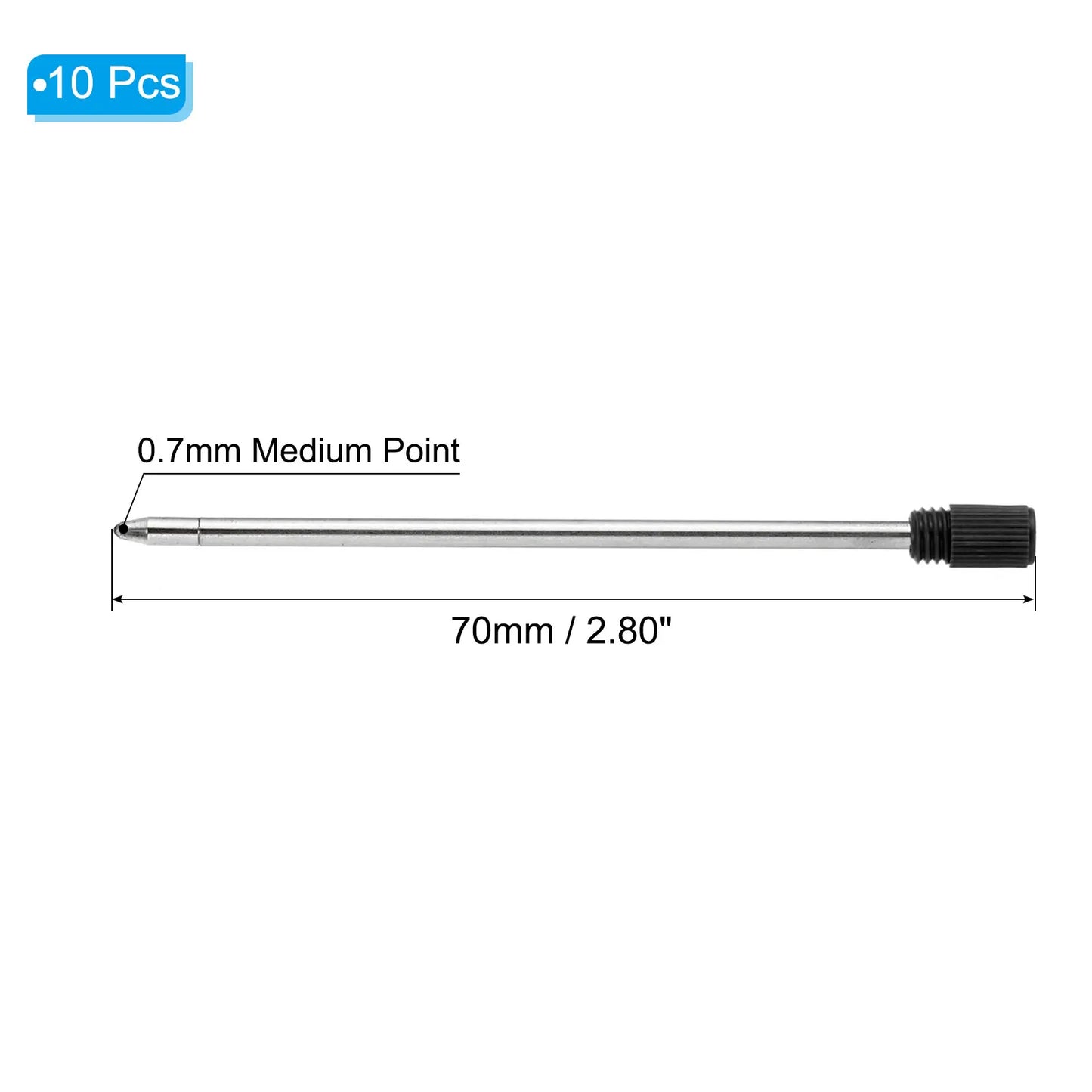 Ballpoint Pen Refills Metal Tip Interoperable Replaceable Refill Smooth Consistent