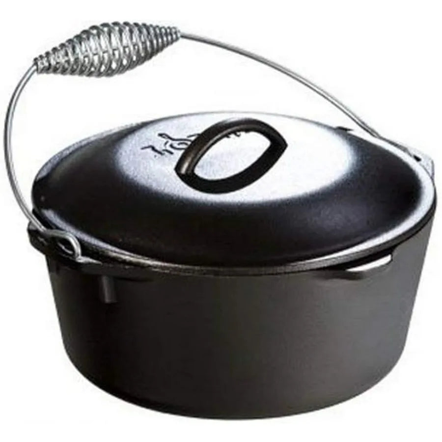 Preseasoned Cast Iron Dutch Oven Bundle With Trivet
