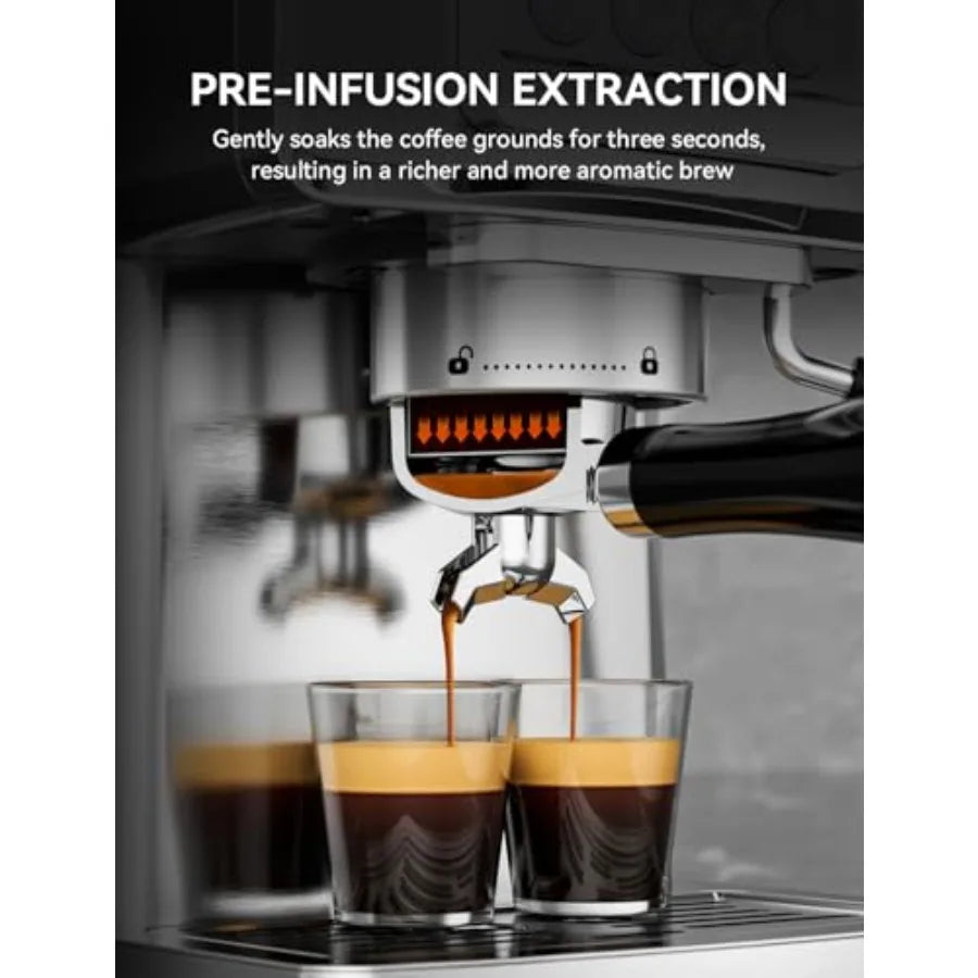MDNG Professional 20 Bar Stainless Steel Espresso Machine