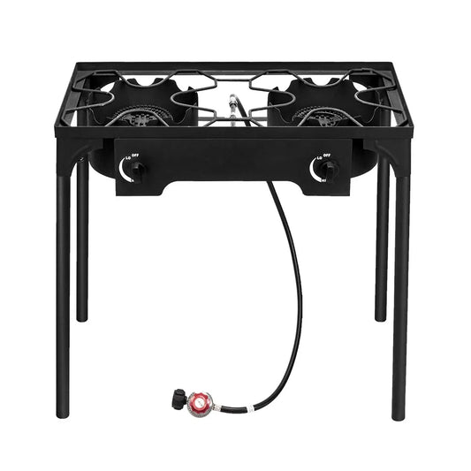 Professional Outdoor Double Propane Stove Portable Dual Cooktop 150000 BTU
