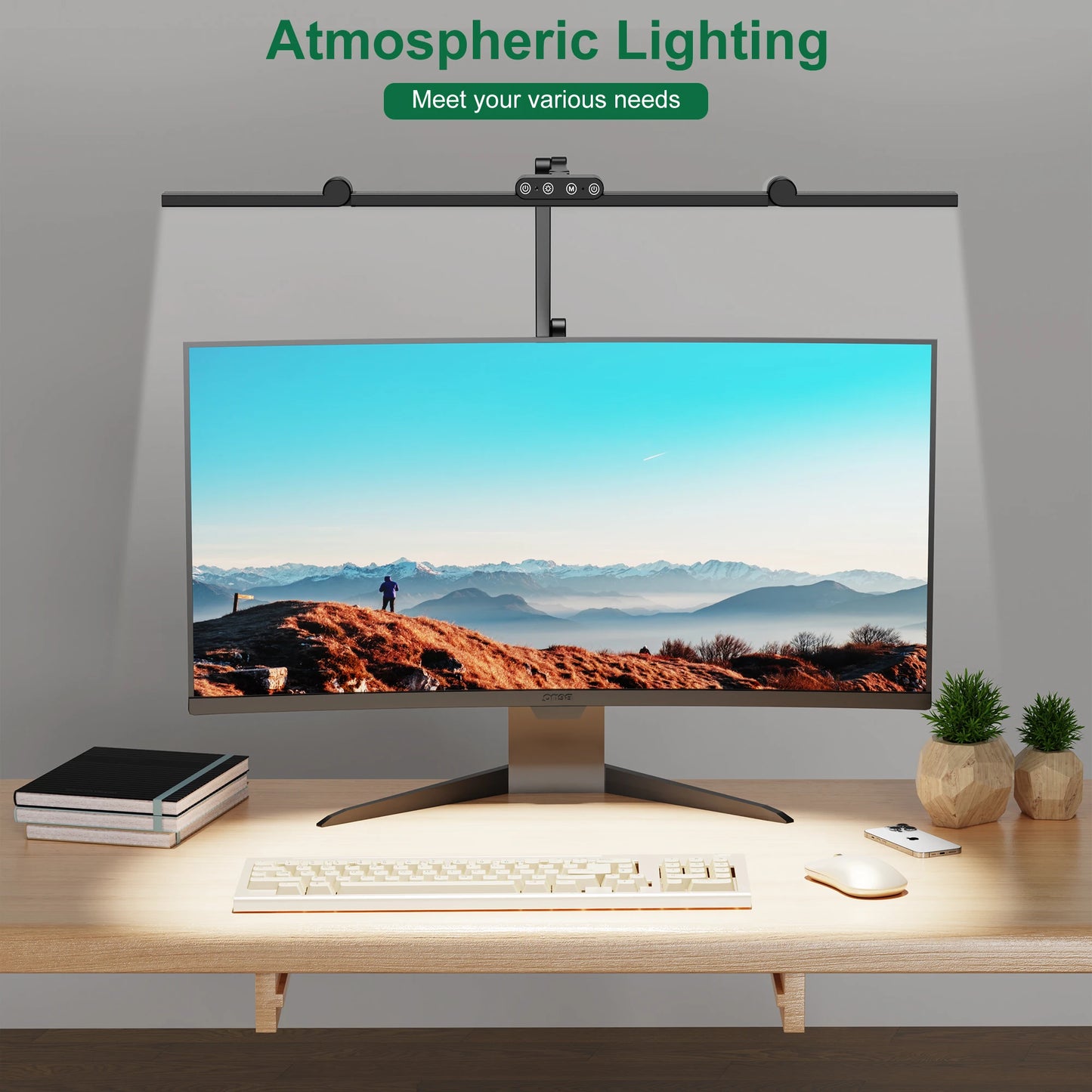 Aiopp Three Head Desk Lamp Memory Function With Five Temperatures