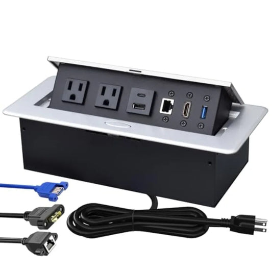 Conference Pop Up Power Hub With 20W Type C PD HDMI 4K For Seamless On The Fly Presentations