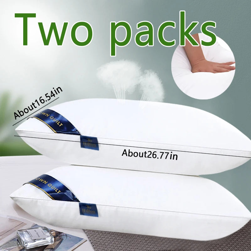 Hotel Luxury Memory Foam Pillow With Cotton Cover For Superior Comfort And Neck Support For Restful Sleep