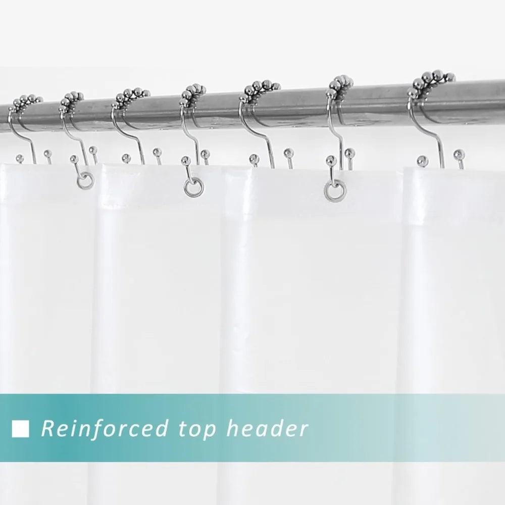 Clear PEVA Shower Curtain Liner Waterproof PVC Free Bathroom Splash Protection