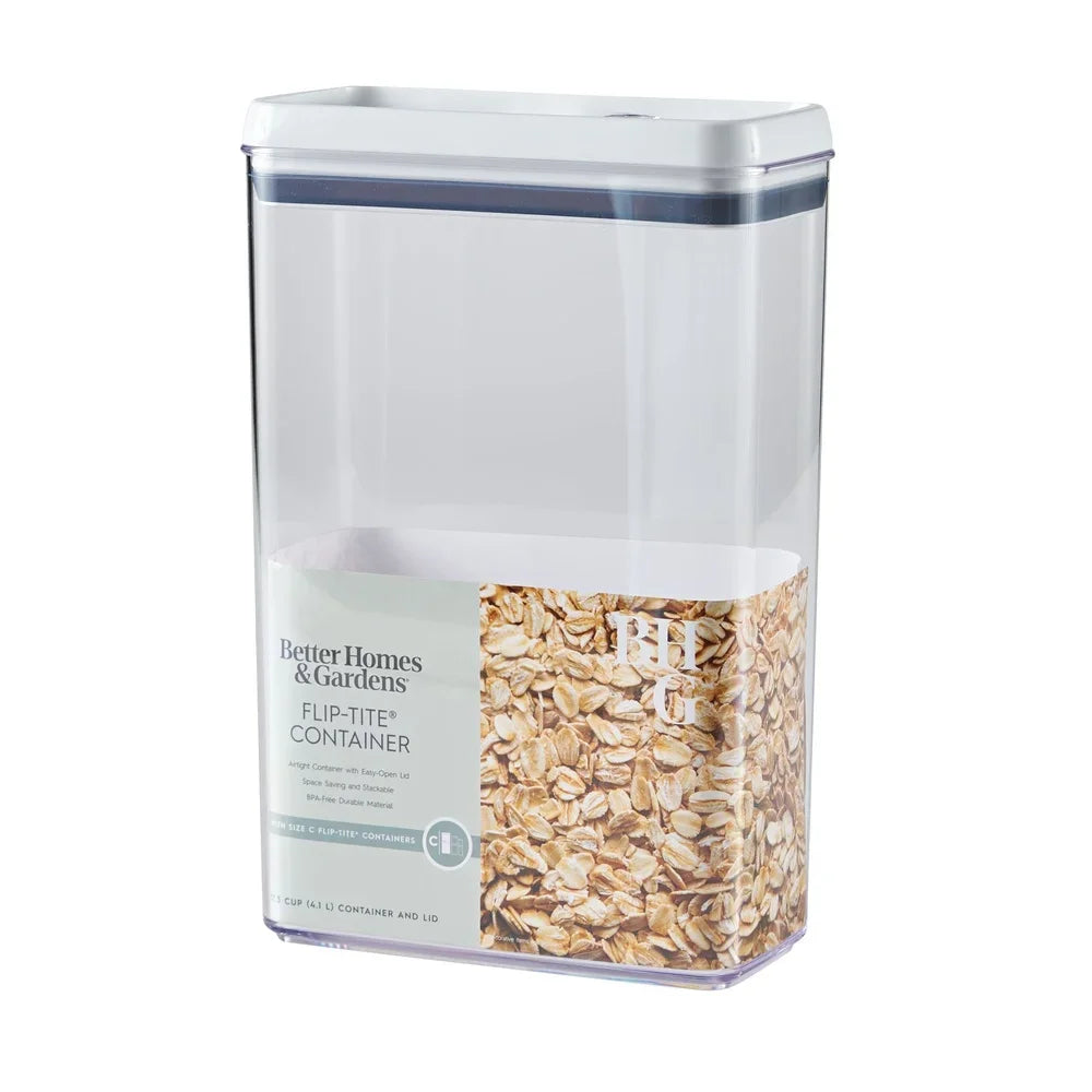 Airtight Clear Food Storage Container With Flip Tite Lid Rectangular Kitchen BPA Free