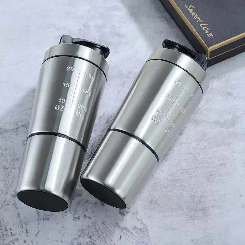 Stainless Steel Protein Shaker Cup TravelFriendly Fitness Mug DishwasherSafe BPAFree