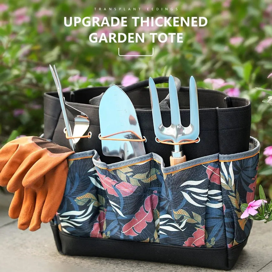 Heavy Duty Garden Tools Set In Organizer Bag SK5 Rustproof Pruning Digging Weeding Kit
