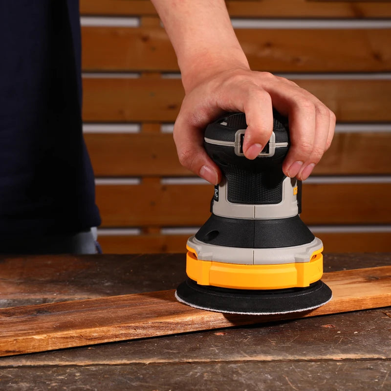 DEKO 14000 RPM Orbital Sander DKOS30A125G 300W With Dust Collection Pad And 16 Pieces Sandpaper Set