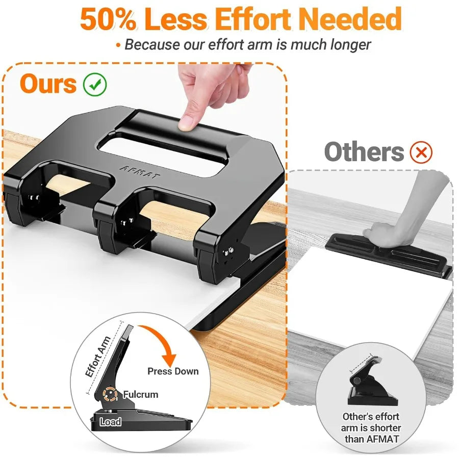 AFMAT Heavy Duty 3 Hole Binder Punch