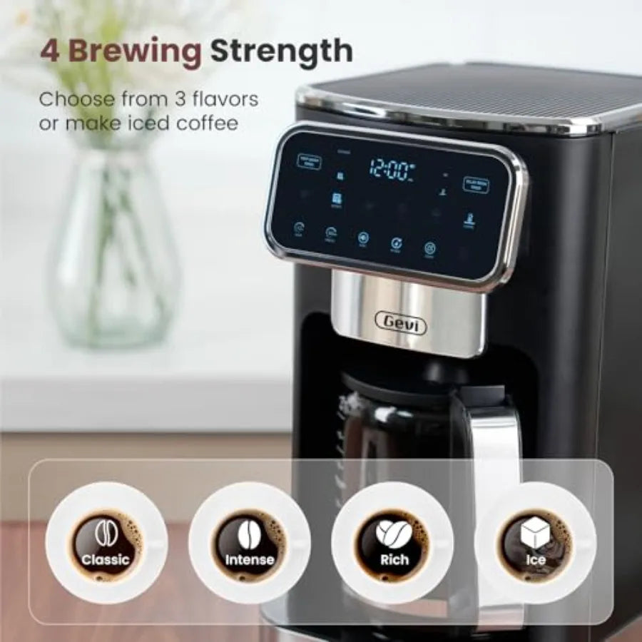 SHXI Programmable Coffee Maker With Touchscreen Iced Brew