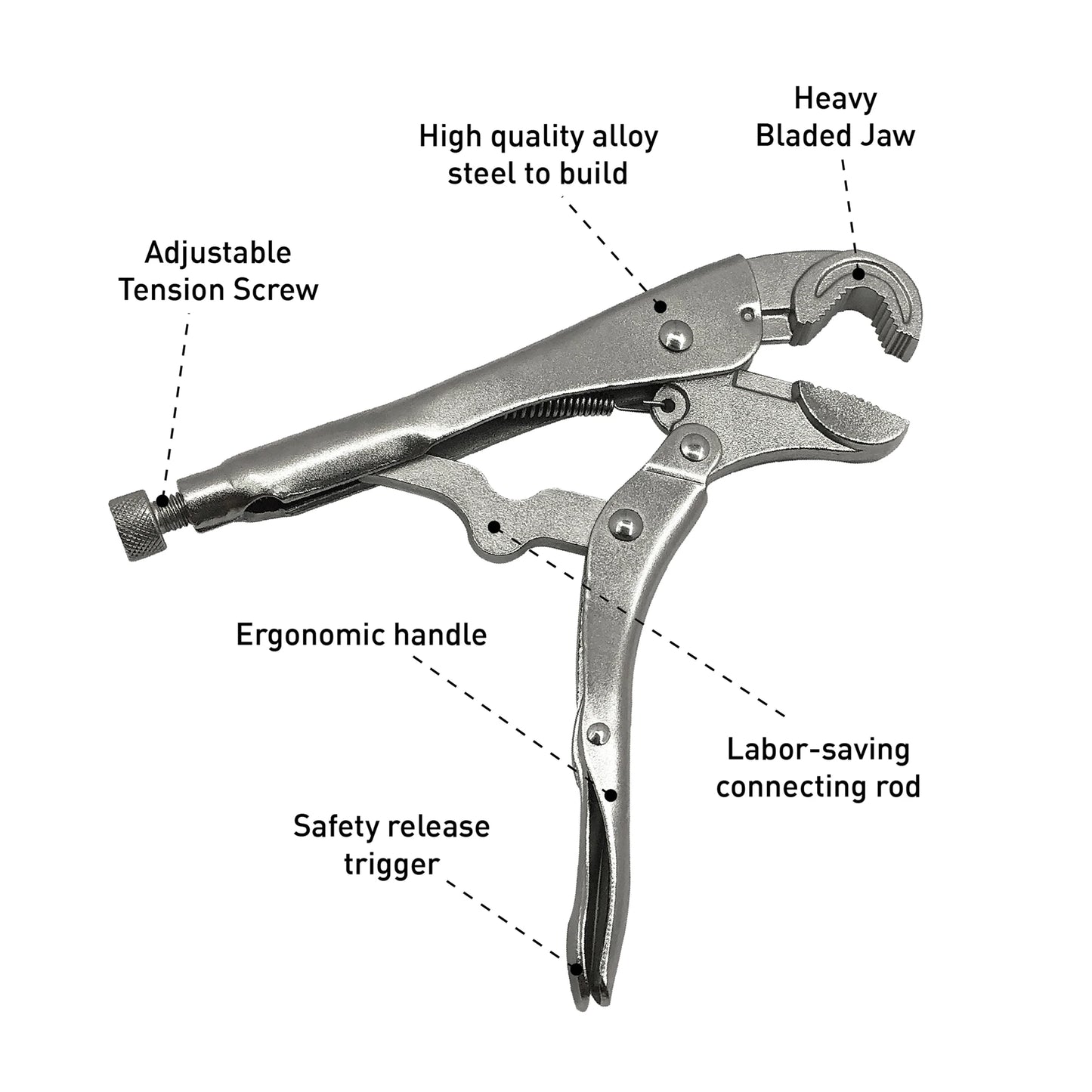 MacWorkDIY Parrot Nose Adjustable Locking Pliers Set