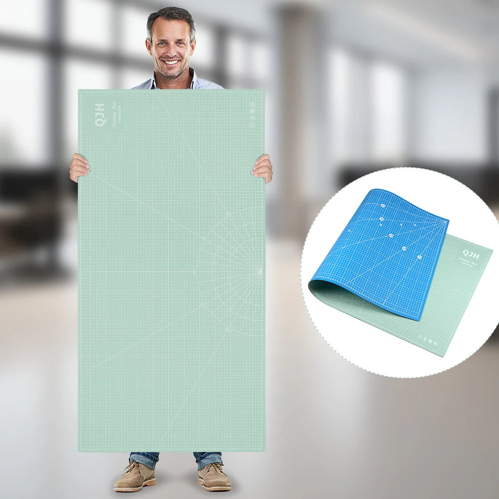 120x60cm PVC Cutting Mat, Double-Sided Precision-Cut Mat for Engraving, Sewing Crafts, Fabrics, Scrapbooking DIY Desk Mat Office