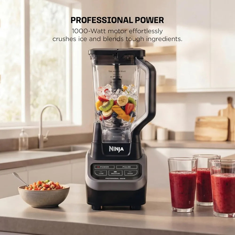 Ninja Professional Blender 1000W With Total Crushing Technology For Smooth Ice And Frozen Ingredients