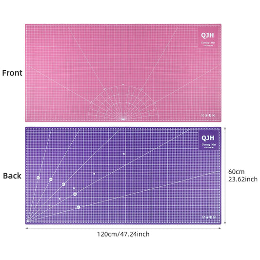 120x60cm PVC Cutting Mat, Double-Sided Precision-Cut Mat for Engraving, Sewing Crafts, Fabrics, Scrapbooking DIY Desk Mat Office