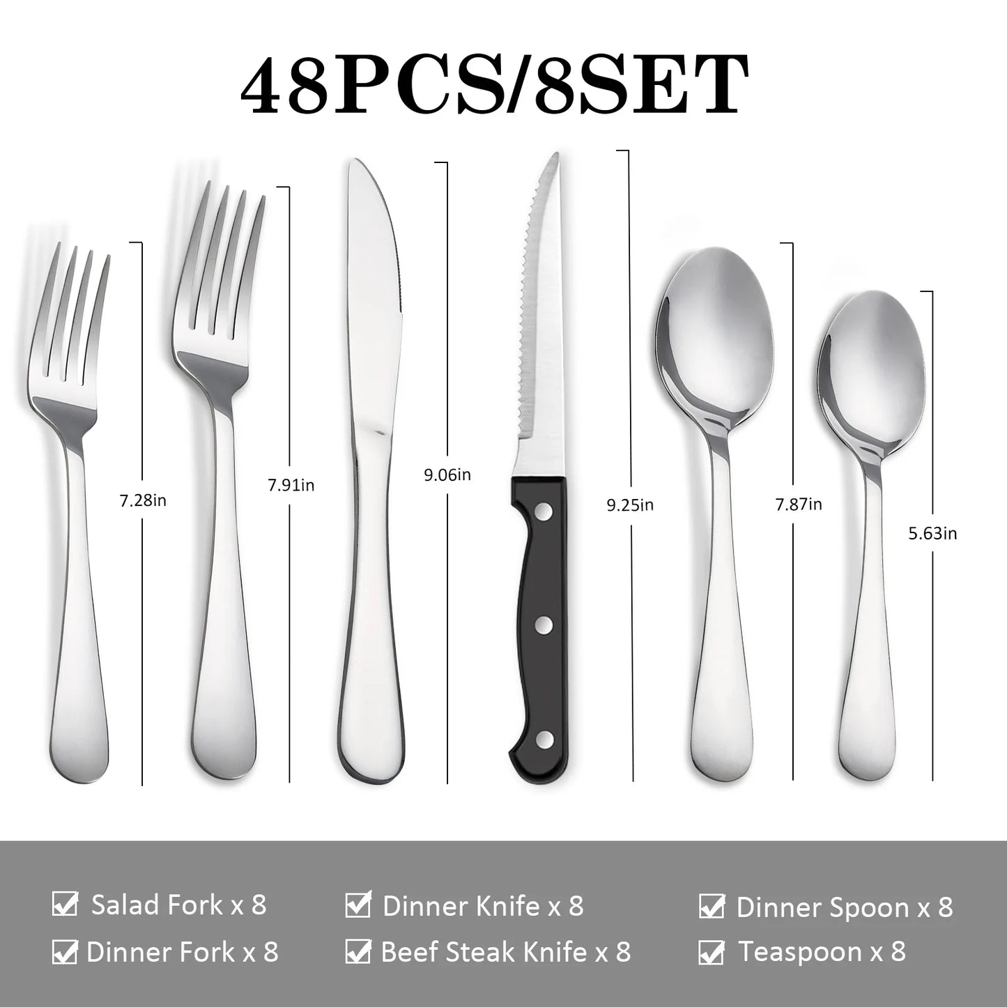 HANSMART Premium Stainless Steel Flatware Set For Everyday Dining ExcellenceInCraftsmanship