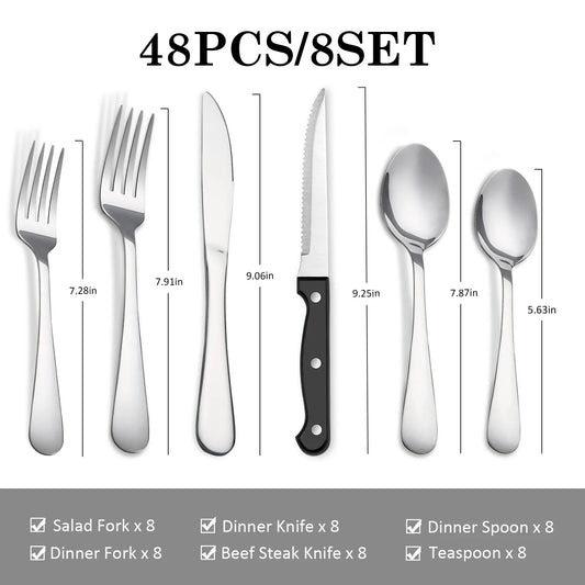 HANSMART Premium Stainless Steel Flatware Set For Everyday Dining ExcellenceInCraftsmanship