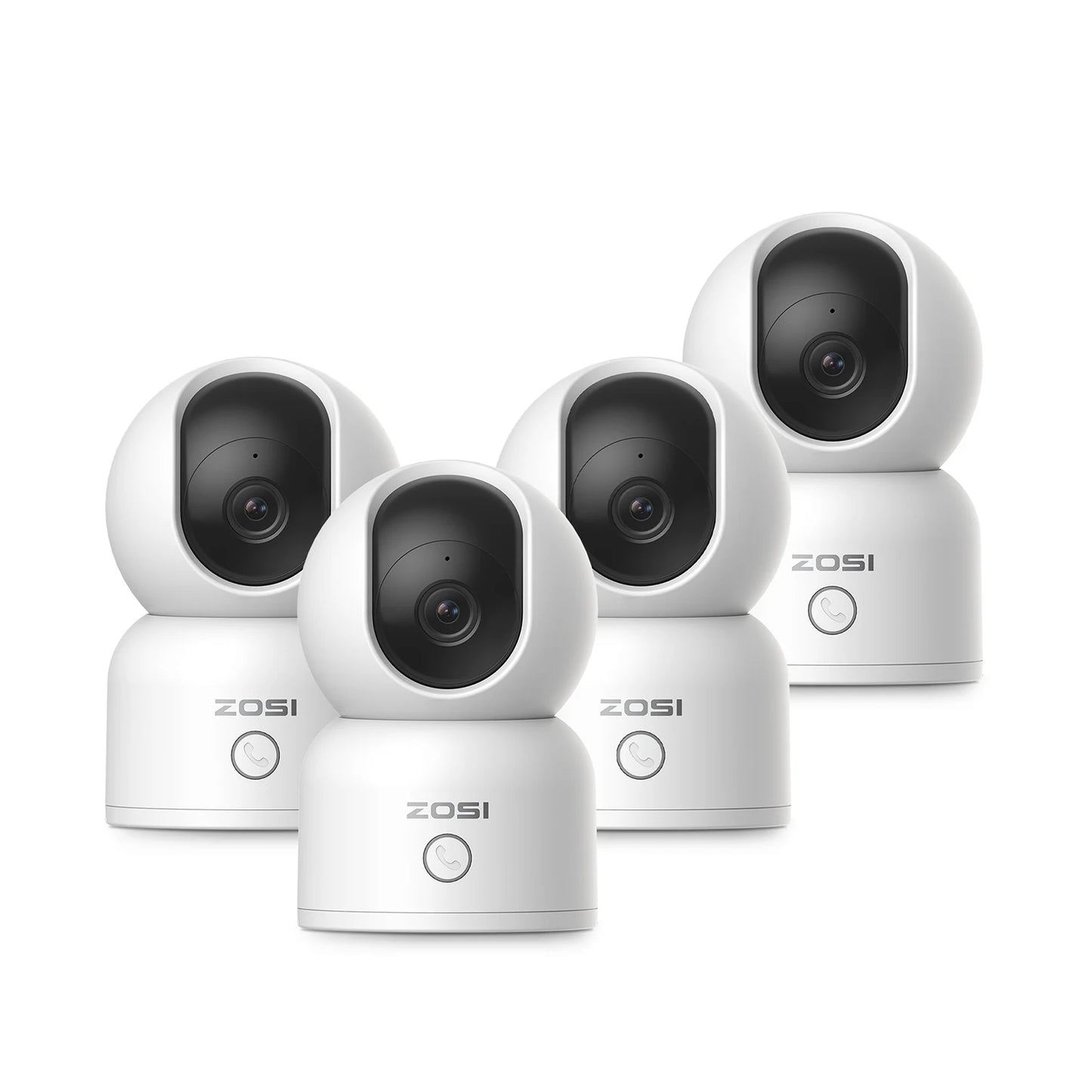 ZOSI 360 AI PTZ Security Camera With Auto Tracking Night Vision 2K Resolution Full 360 Degree Coverage
