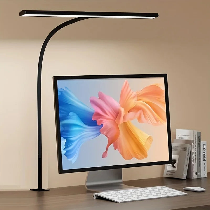 Dumiloo Led Desk Lamp With Clamp Stepless Dimming And Eye Care Lighting
