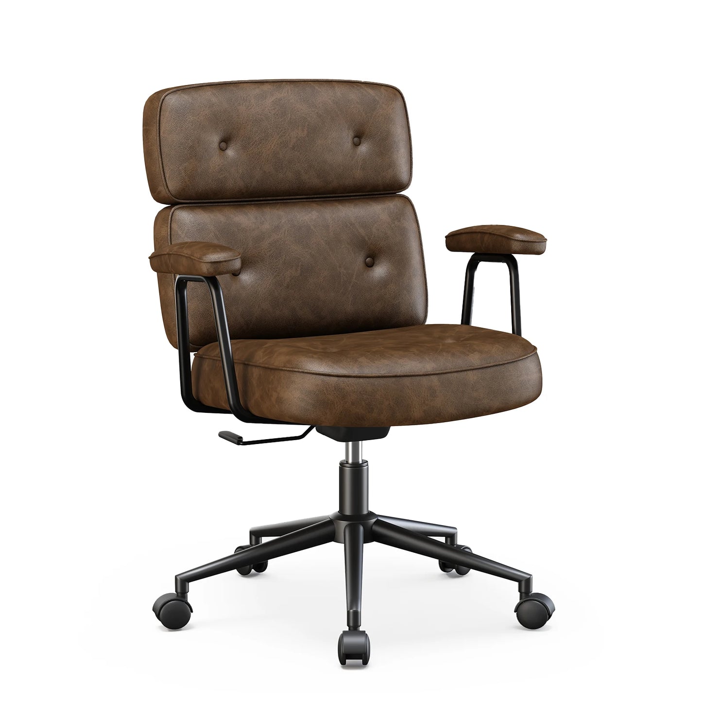 JHKErgonomics PU Leatherette Ergonomic Office Chair With Lumbar Support Adjustable
