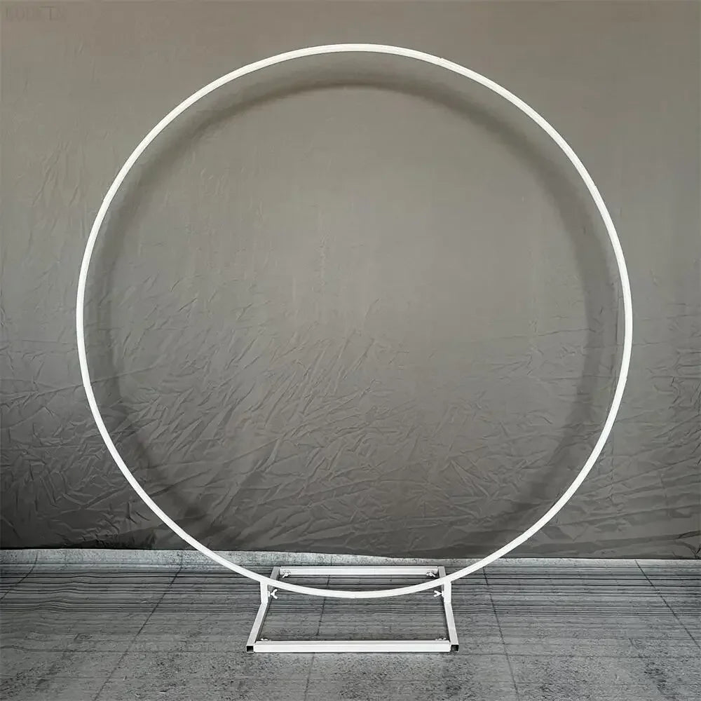 NONECN Circular Arch Balloon Stand for Garden Weddings Customizable 78.7 Inch Tall Backdrop for Photos