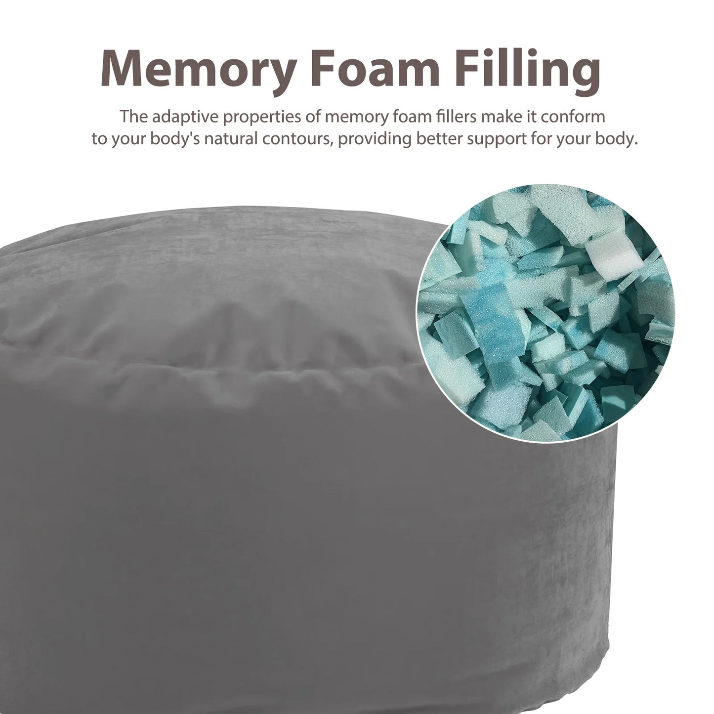 Oversized BeanBagChair For GamingAndReading With Removable Washable Cover Durability Assured