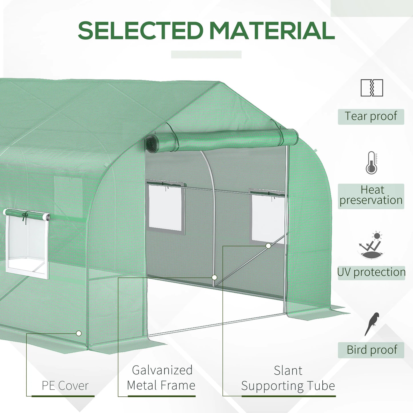 Outsunny Allseason Portable Weatherproof Greenhouse Shelter Walkin Garden Growth House