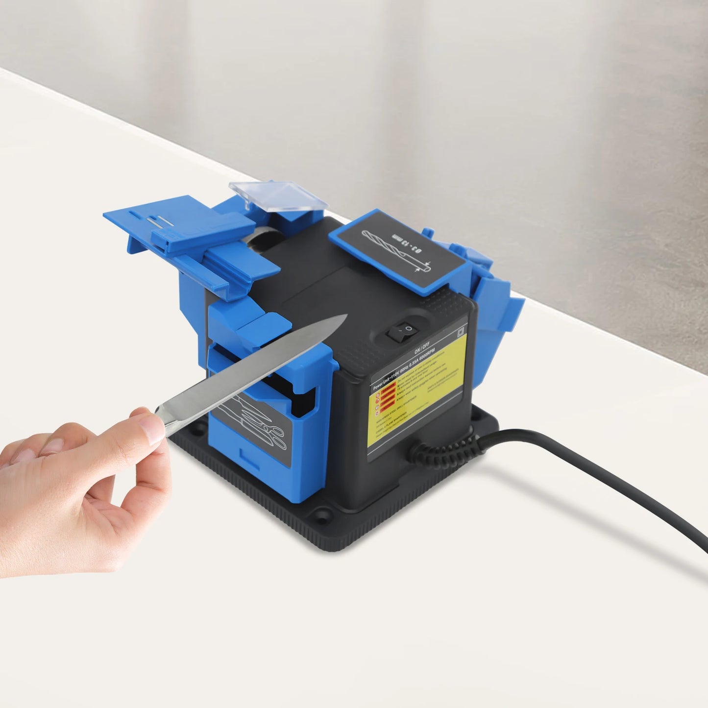 96W Electric Drill Bit Sharpener 110V Multifunction Grinding Machine for Knives and Scissors