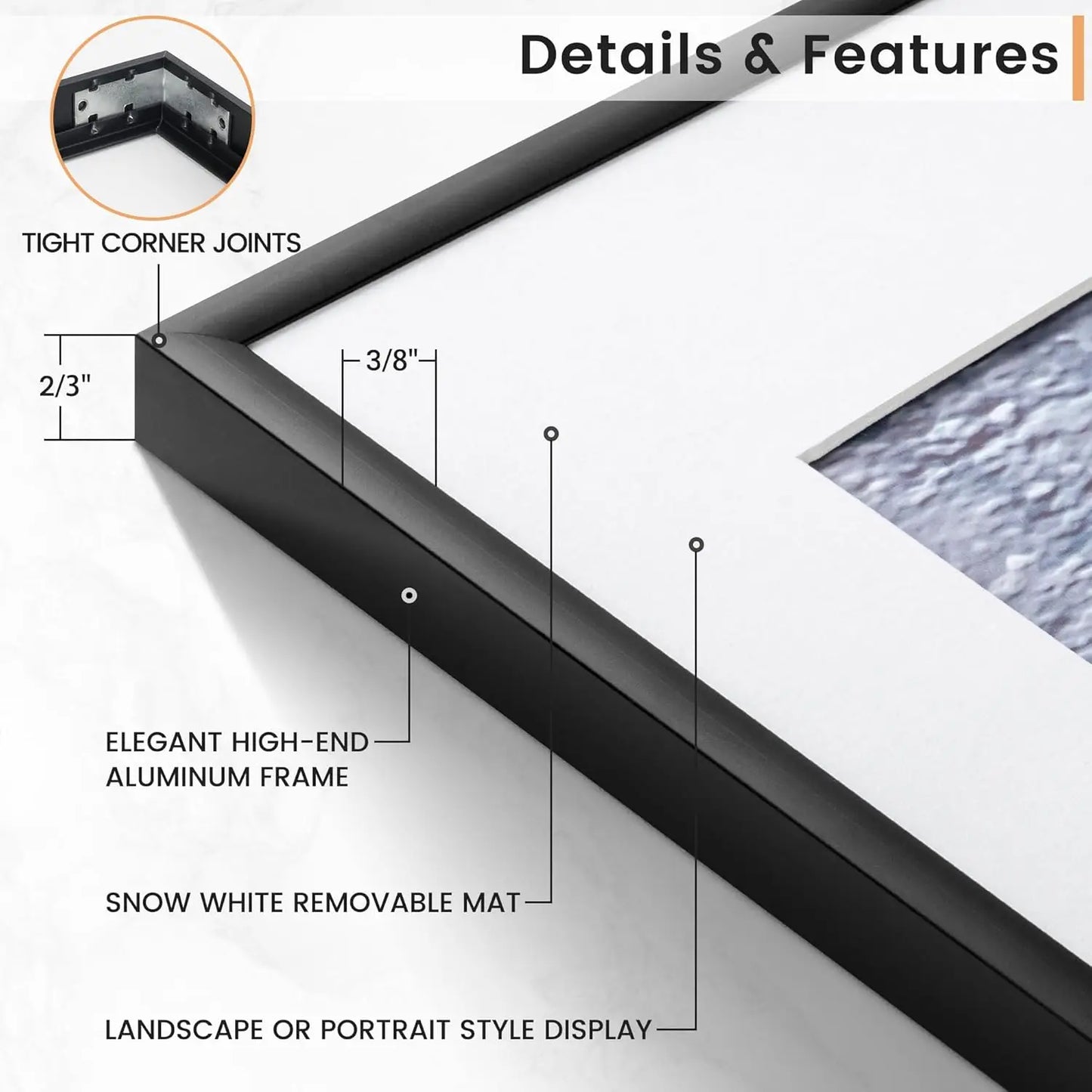 Premium Aluminum Architectural Photo Frames For Sophisticated Gallery Wall Display