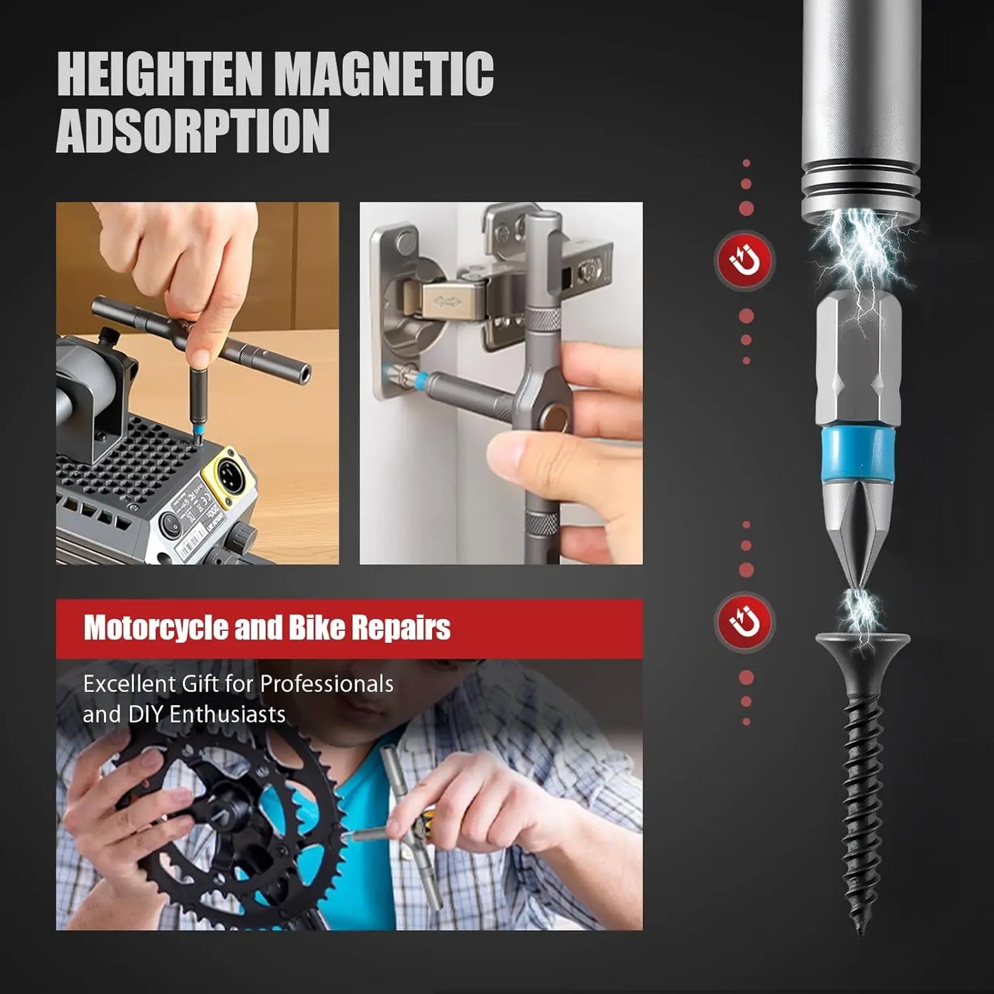 Vman 24-in-1 Multifunction Ratchet Screwdriver Set With Magnetic Bits Tool Kit For PCs