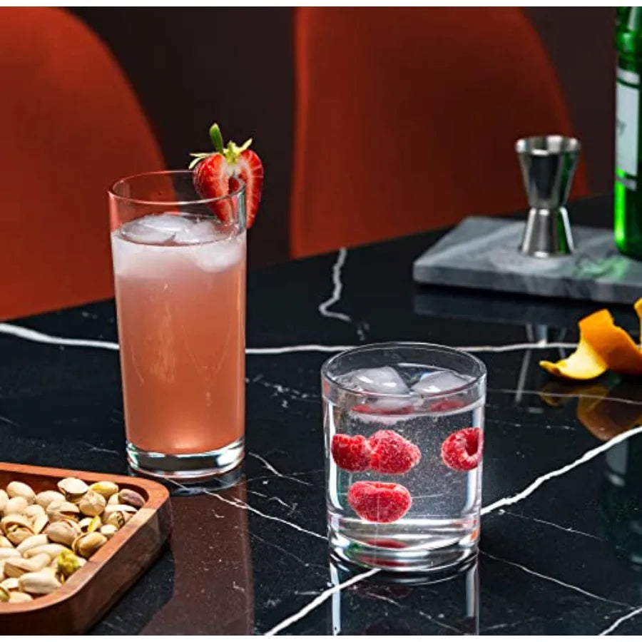 Everyday Hurricane Glass Set of 8 for Cocktails and More