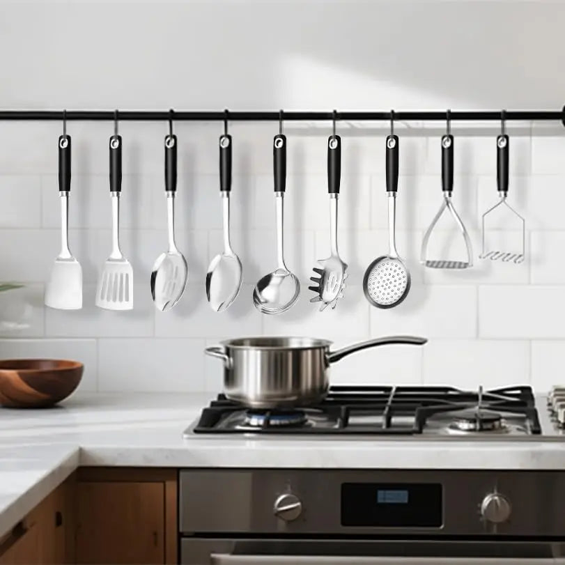 Stainless Steel Utensil Set 9 Piece Heavy Duty Dishwasher Safe