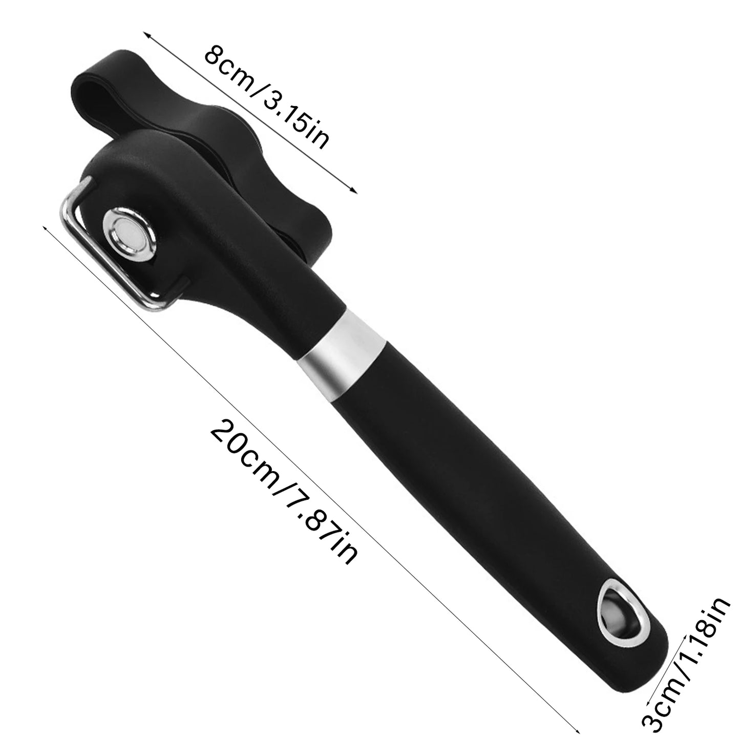Plastic Hand Operated Can Opener With Easy Grip Side Cut Design For Safe Smooth Opening