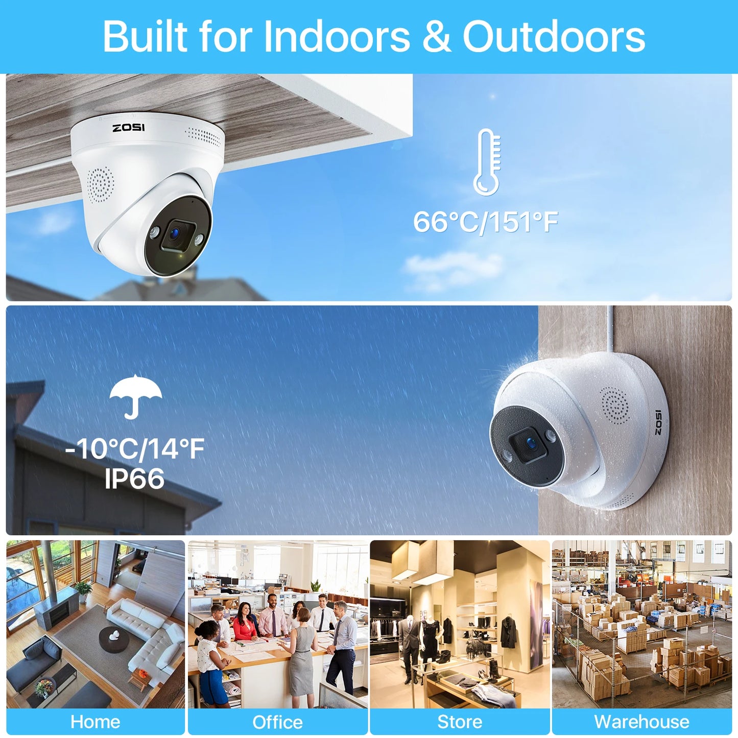 ZOSI 4K 8MP PoE Surveillance Kit System 8 Channel NVR AI With Weatherproof Cameras And Smart Alerts