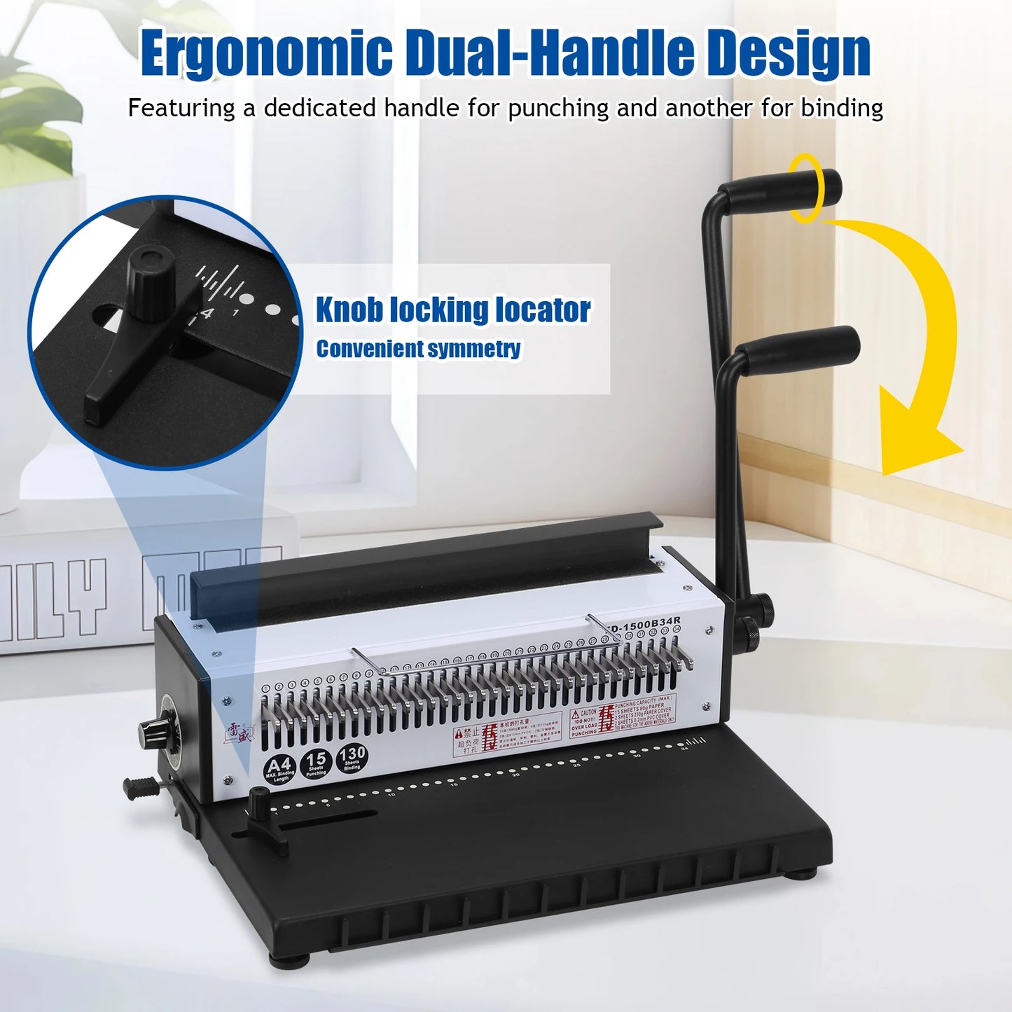Multifunction Paper Puncher and Binder Puncher for Office