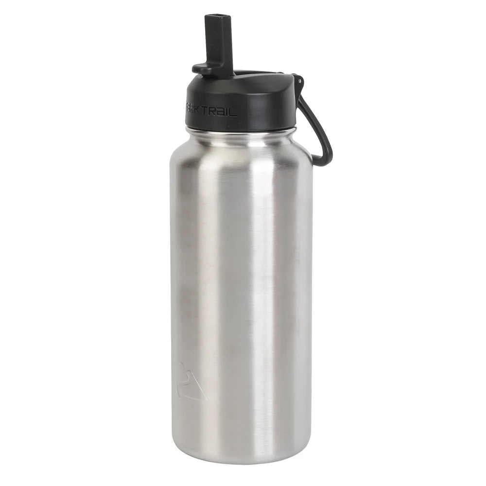 Insulated Stainless Steel Water Bottle With Flip Top Lid Vacuum Seal Durable Camping Travel