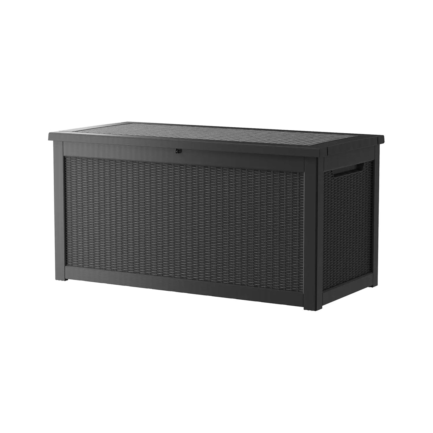 Lockable Resin Deck Box For Outdoor Storage Cushions All Weather UV Resistant Durable