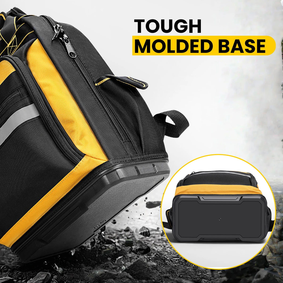 Winhunt Heavy Duty Tool Backpack With Laptop Compartment And Molded Base For Men