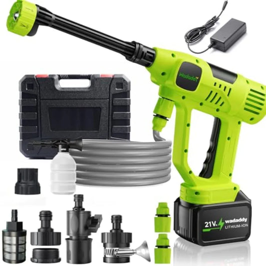Cordless Car Washer 1100 PSI High Pressure With 6-In-1 Nozzle For Quick Exterior Cleaning And Portable Battery Powered